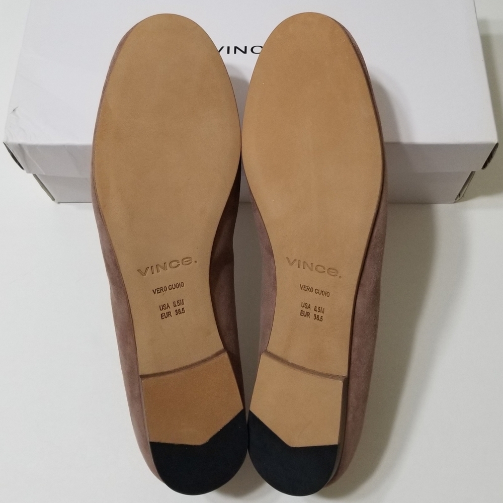 NIB‎ VINCE Women's Milo Suede Leather Flat Loafers in Hydrangea - Picture 13 of 15